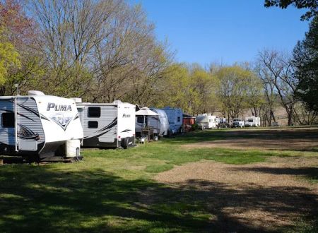 Riverside camping
