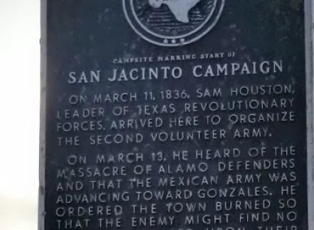 Campsite Marking Start Of San Jacinto Campaign