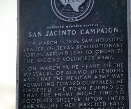Campsite Marking Start Of San Jacinto Campaign