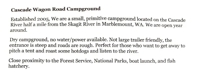 Cascade Wagon Road Campground Picture 2