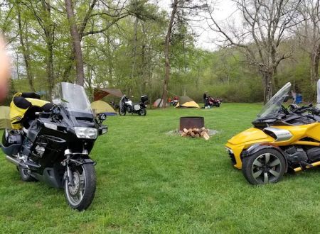 two motorcycle campground