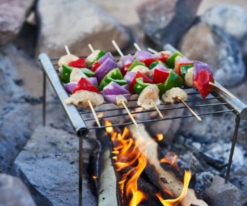 How to Cook Kebabs on a Campfire Grill the Right Way