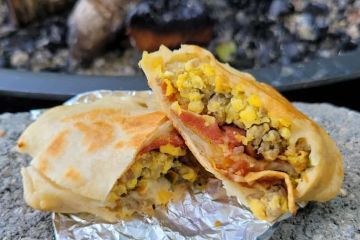 How to Cook Breakfast Burritos and Wraps Over a Campfire