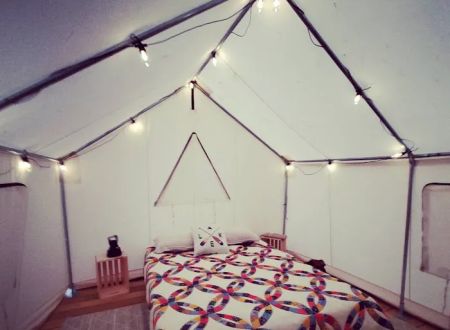 The campsite at Hunkerdown Hollow