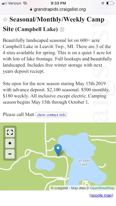 Campbell Lake Campground Picture 2