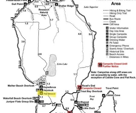 Hardwood Campsite On Grand Island