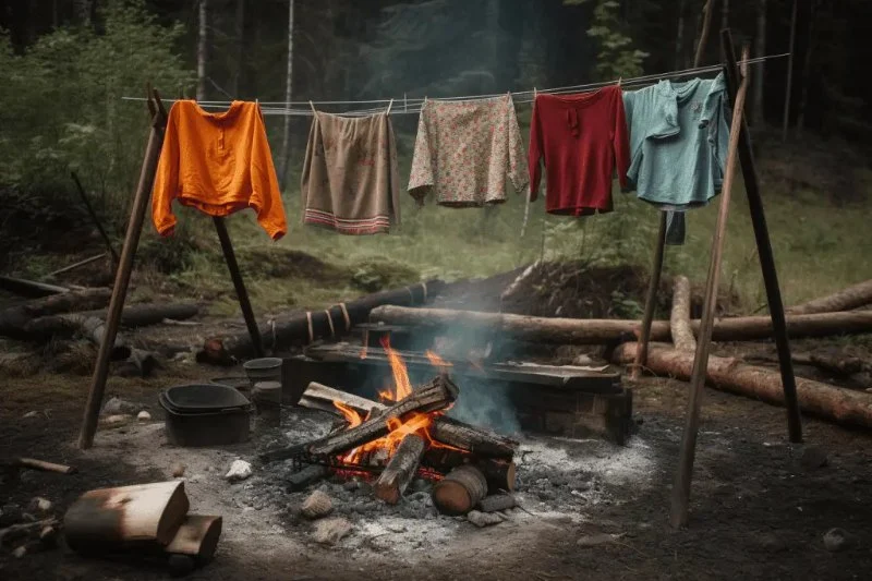 How to Use Campfire Heat to Dry Clothes