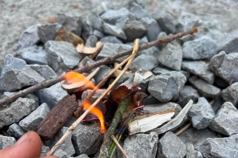 How to Build a Campfire With No Firewood Around