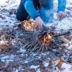 How to Build a Campfire in Snowy Environments