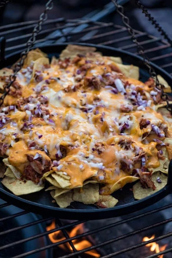 How to Make Campfire Nachos with Cheese and Salsa