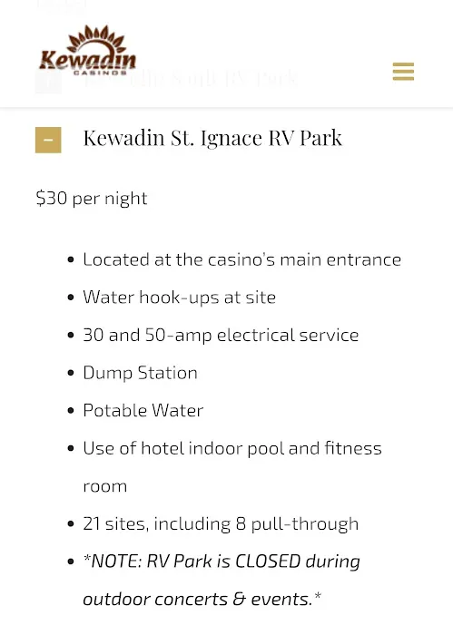 Kewadin St Ignace RV Park Picture 7