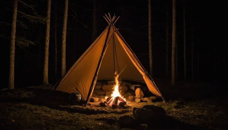 How to Build a Campfire in a Forest Clearing