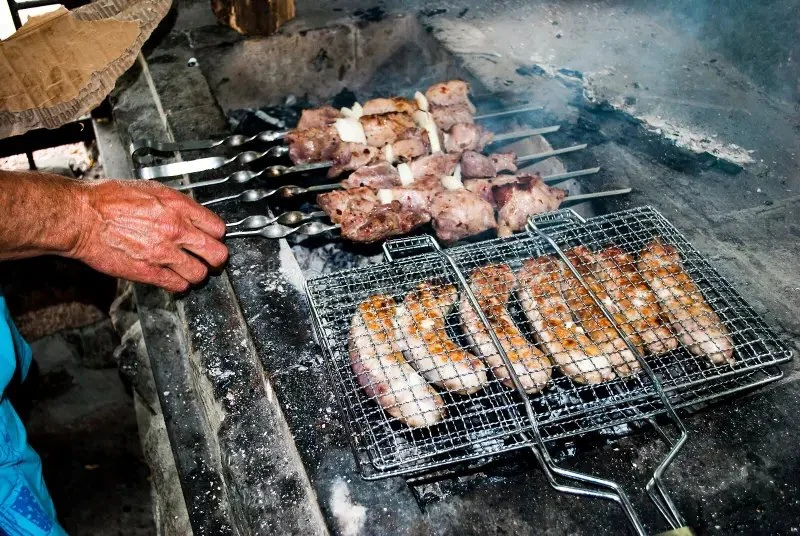 How to Cook Kebabs and Skewers Over a Campfire Grill