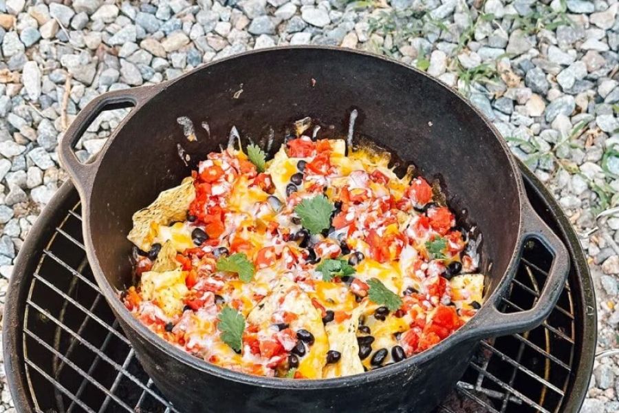 How to Make Campfire Nachos with Cheese, Salsa, and Toppings