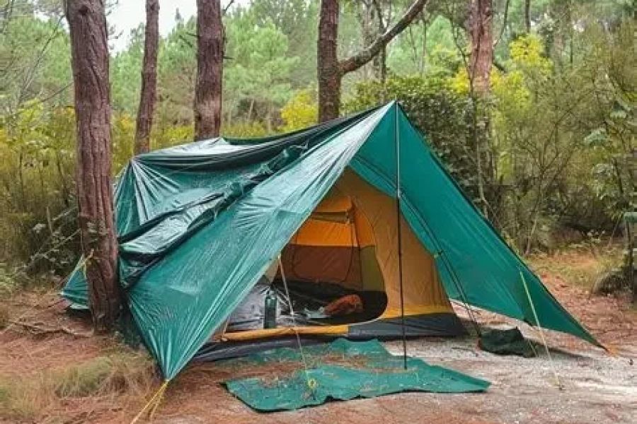 How to Build a Comfortable Campsite in the Rain