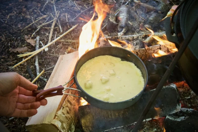 How to Make Campfire Pancakes Without a Pan