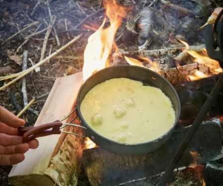 How to Make Campfire Pancakes Without a Pan