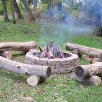 How to Build a DIY Campfire Bench from Logs