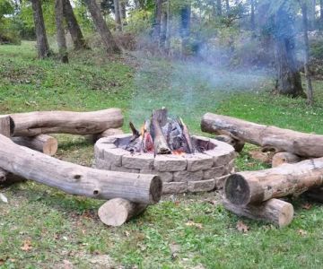 How to Build a DIY Campfire Bench from Logs