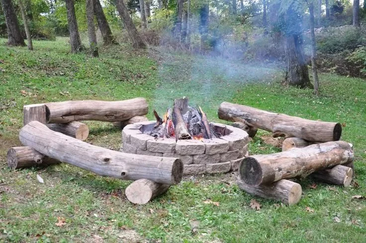 How to Build a DIY Campfire Bench from Logs for Outdoor Camping Comfort