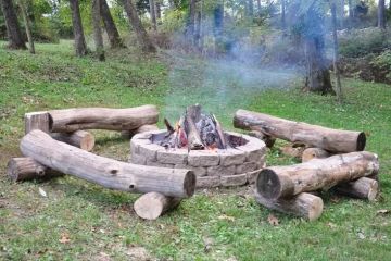 How to Build a DIY Campfire Bench from Logs for Outdoor Camping Comfort