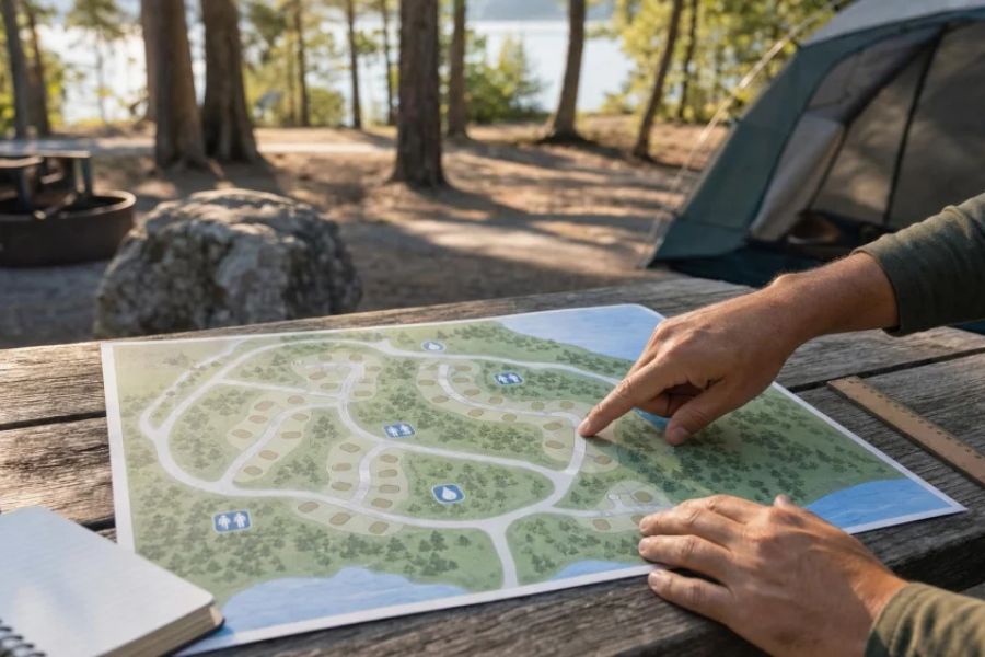How to Read a Campground Map Before You Reserve