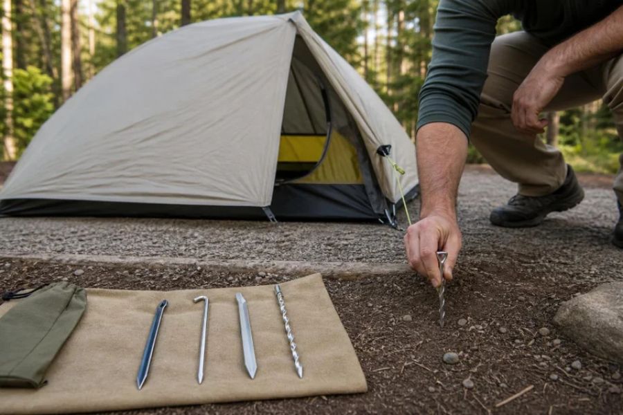 Tent Stake Selection: Match Anchors to Campsite Ground