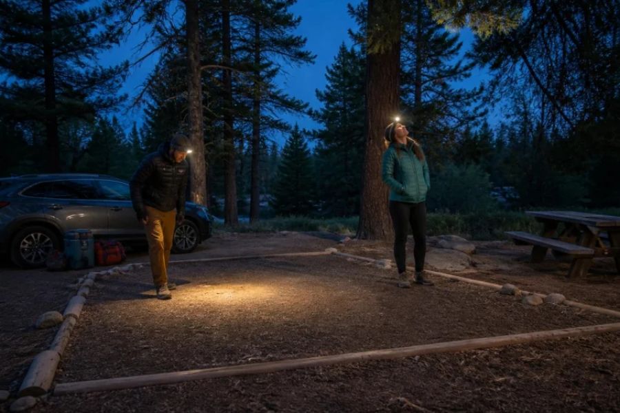 Arriving at a Campsite After Dark: Set Up Safely