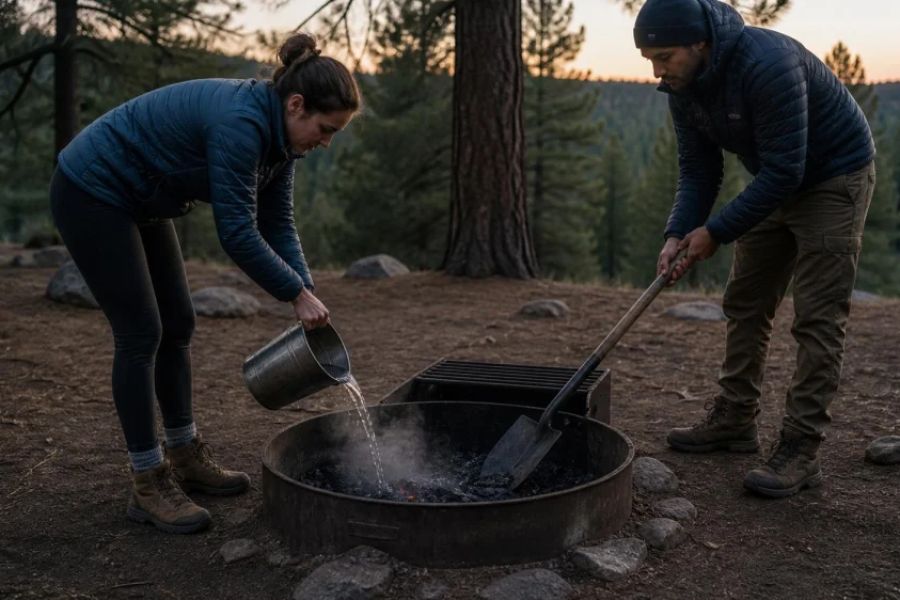 Extinguish a Campfire Completely Before You Leave