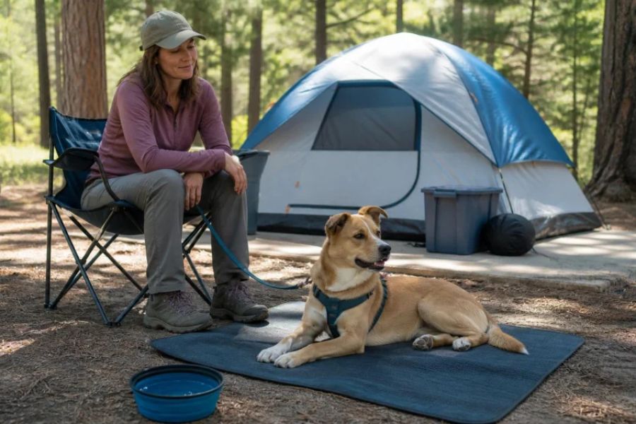 Camping With Your Dog: A Safer Campsite Routine