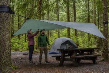 Camping Tarps: Rig for Rain Without Damaging Trees