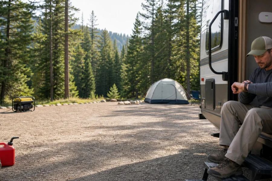 Campground Generator Use: Fumes, Fuel, and Quiet Hours