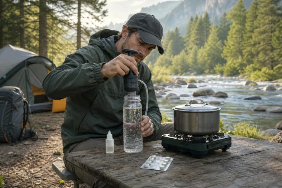 Camp Water Treatment: Filter, Boil, or Disinfect?