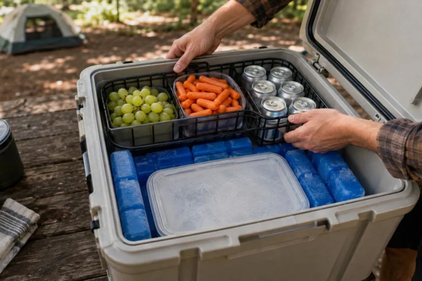 Camping Cooler Setup: Separate, Chill, and Store Safely