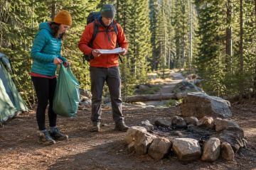 Camping Departure Check: Fire, Waste, Gear, and Route