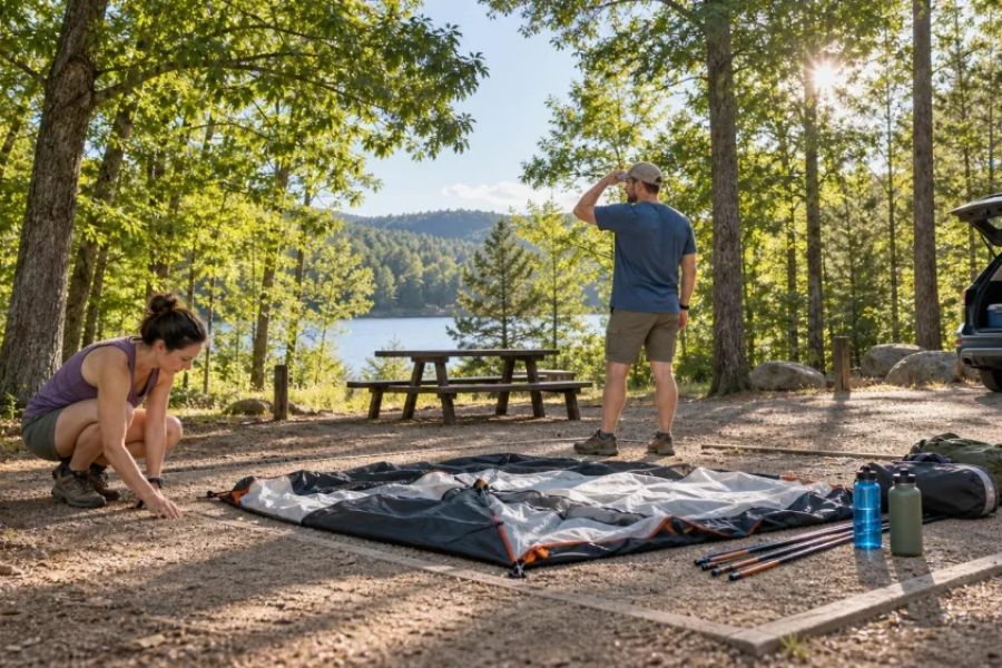 Campsite Shade Plan: Heat, Trees, and Tent Placement