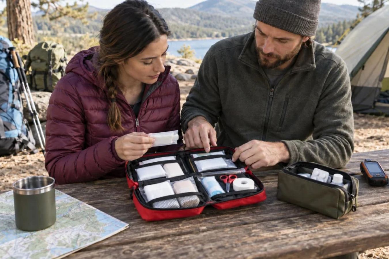 Camping First-Aid Kit: Check Contents and Access