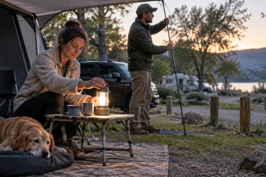 Camping Campsite Quiet Plan: Hours, Light, and Neighbours