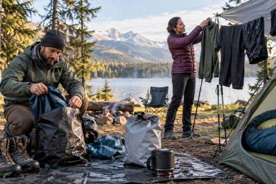 Camping Wet-Gear Routine: Separate, Dry, and Recheck