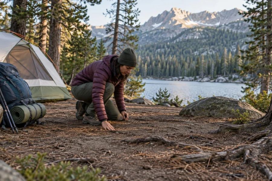 Campsite Ground Check: Drainage, Roots, and Level Space